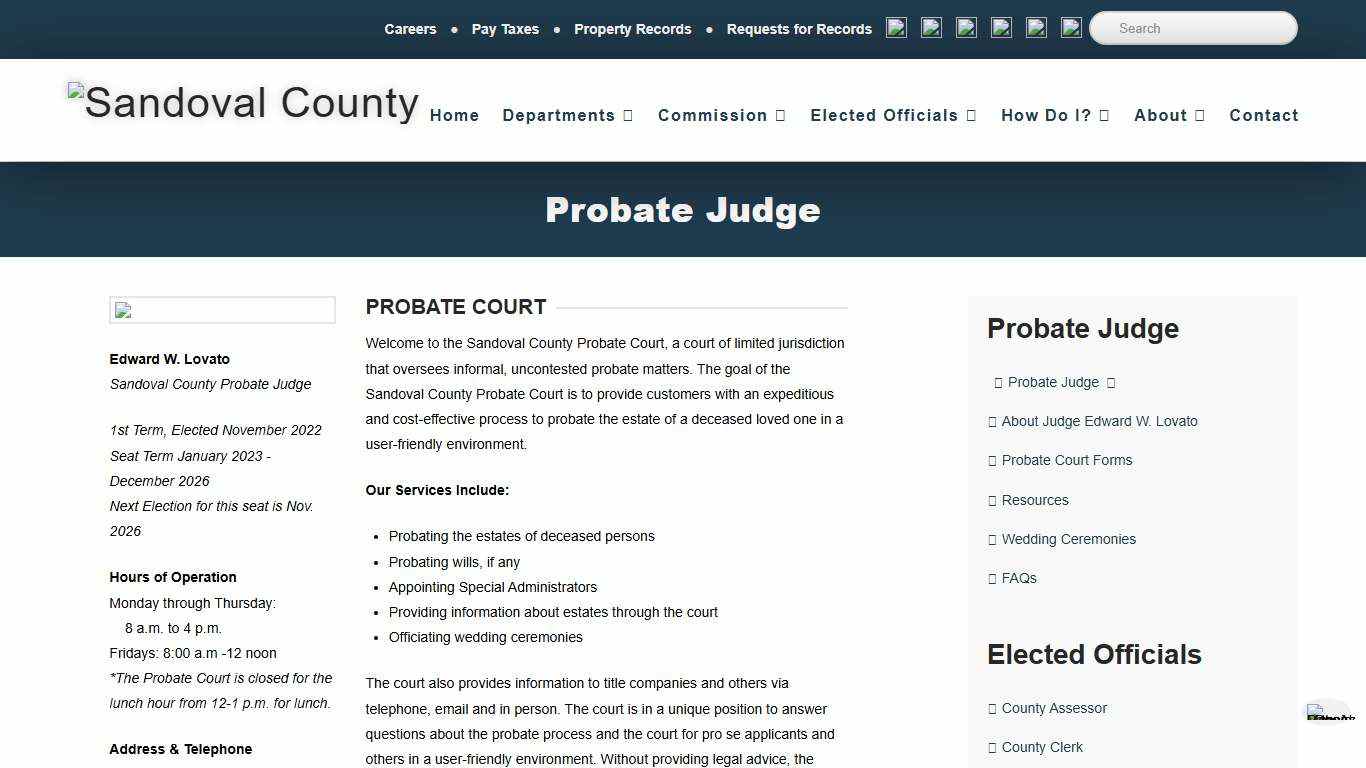 Probate Judge - Sandoval County